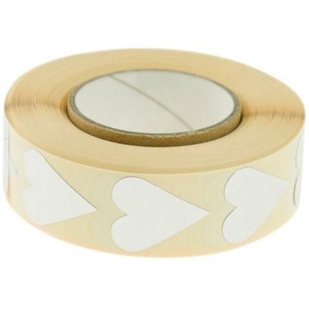 Etikett hjärta silver 22x25mm 1000/fp