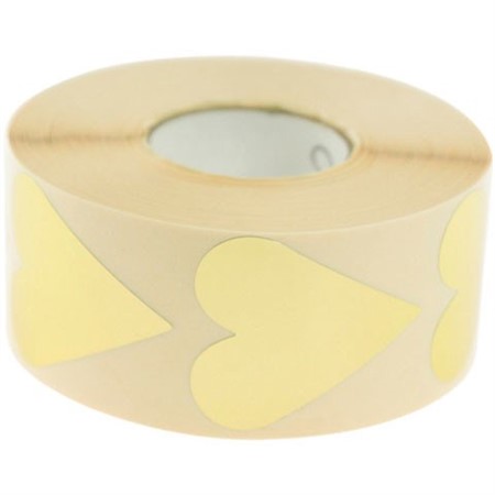 Etikett hjärta guld 26x42mm 1000/fp