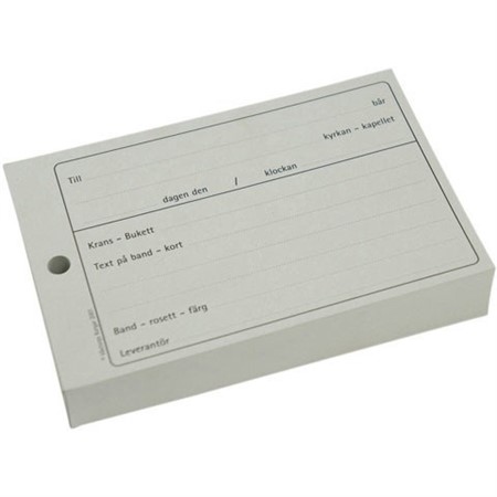 Bårkort 135x100mm 100/fp