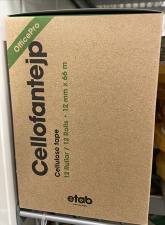 Tejp cellofan 12mmx66m HEL LÅDA 12/ld