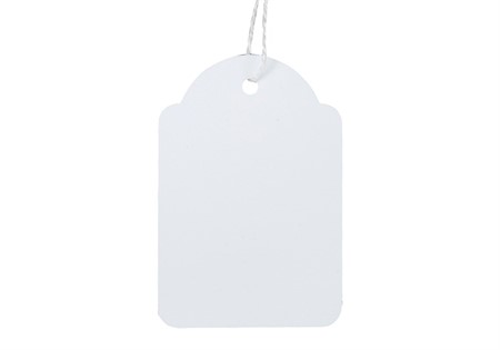 Etikett vit med snöre 22X35mm 500/fp