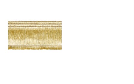 Fransar till begr.band, guld 4cm, självhäftande 25m/fp