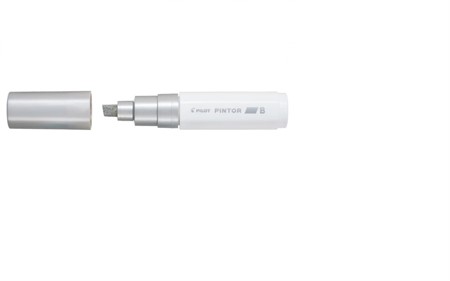 Märkpenna silver skuren spets 4-8mm x1