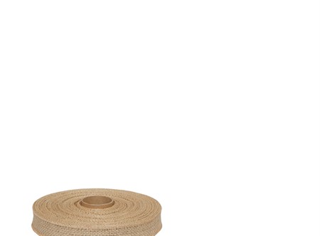 Juteband rutvävd natur 2,5cm 25m/r