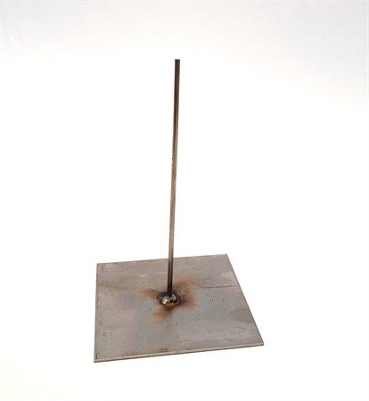 Buketthållare (metallplatta m pinne)12x12cm/20cm